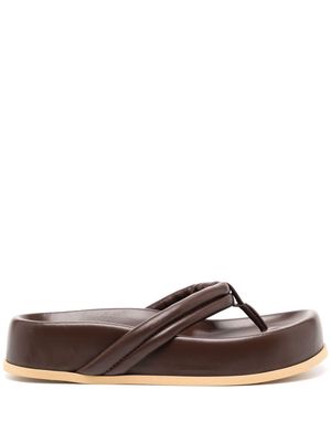 GIABORGHINI Frederique 40mm leather sandals - Brown