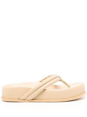 GIABORGHINI Frederique 40mm leather sandals - Neutrals