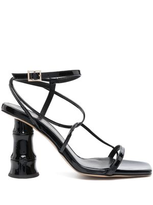 GIABORGHINI Gia Bacio 90mm patent leather sandals - Black