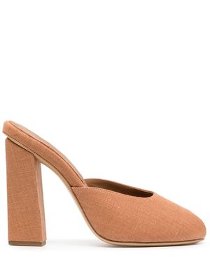 GIABORGHINI GIA/RHW Rosie 38mm mules - Brown