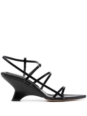 GIABORGHINI Gia26 70mm leather sandals - Black
