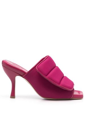 GIABORGHINI padded touch-strap 95mm mules - Pink