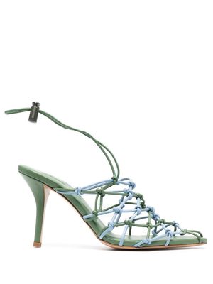 GIABORGHINI pointed strappy 100mm pumps - Green
