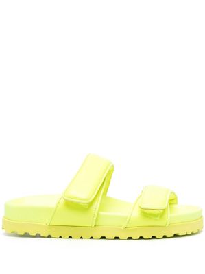 GIABORGHINI polished-finish touch strap sandals - Yellow