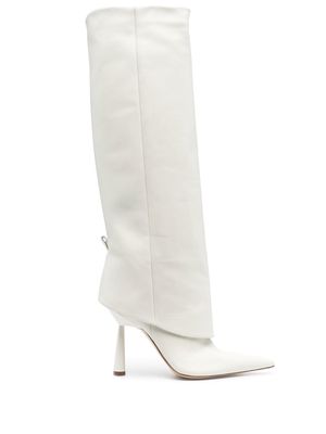 GIABORGHINI Rosie 110mm knee-high boots - White