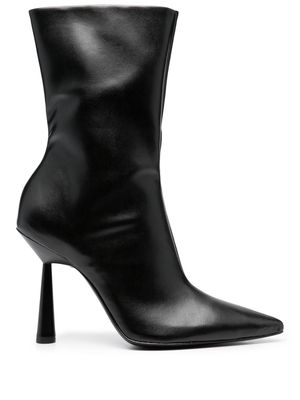 GIABORGHINI Rosie 110mm leather ankle boots - Black
