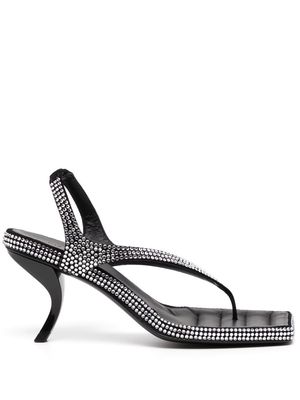 GIABORGHINI Rosie 13 70mm thong sandals - Black
