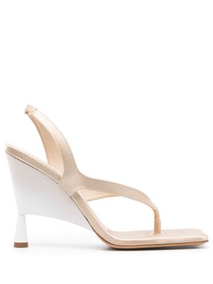GIABORGHINI Rosie slingback sculpted sandals - Neutrals