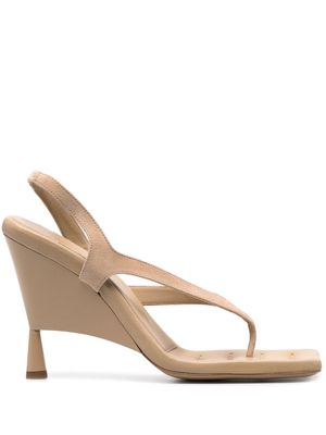 GIABORGHINI thong-strap leather sandals - Neutrals