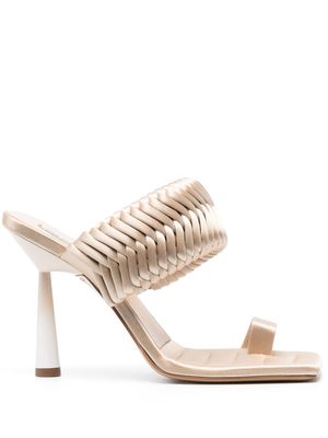 GIABORGHINI x Rosie woven 110mm sandals - Neutrals