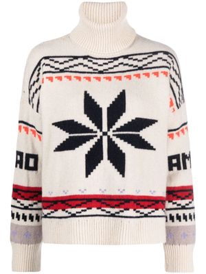 Giada Benincasa patterned intarsia-knit jumper - Neutrals