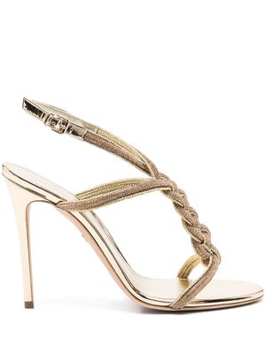 Giambattista Valli 120mm crystal-embellished sandals - Gold