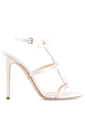 Giambattista Valli 90mm bow-detailing leather sandals - White