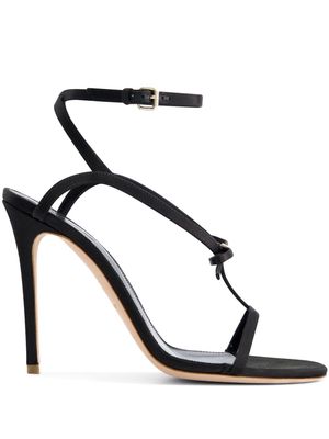 Giambattista Valli 90mm bow-embellished satin sandals - Black