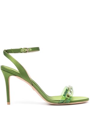 Giambattista Valli 90mm crystal-embellished sandals - Green