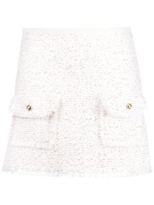 Giambattista Valli A-line tweed miniskirt - Neutrals