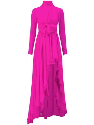 Giambattista Valli asymmetric draped silk-jersey gown - Pink
