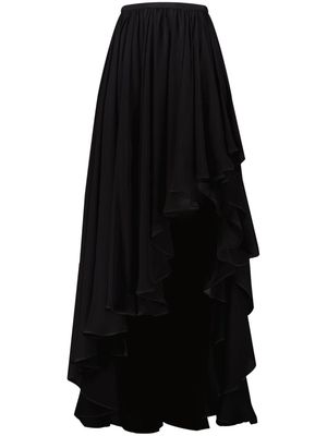 Giambattista Valli asymmetric georgette skirt - Black