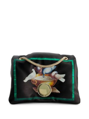 Giambattista Valli Birds Airbag leather mini bag - Black