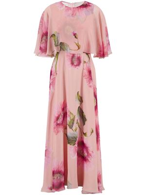Giambattista Valli Botanic Blow Up-print silk dress - Pink