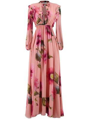 Giambattista Valli Botanic Blow Up-print silk georgette gown - Pink