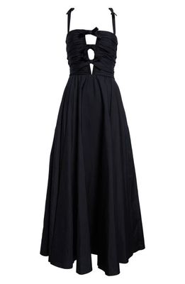Giambattista Valli Bow Front Maxi Dress in Black