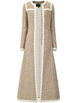 Giambattista Valli braided-trim tweed coat - Neutrals