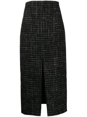 Giambattista Valli check-pattern high-waist skirt - Black