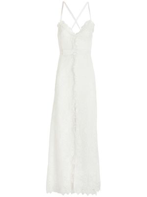 Giambattista Valli corded-lace sleeveless maxi dress - White