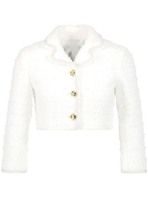 Giambattista Valli cropped tweed jacket - White
