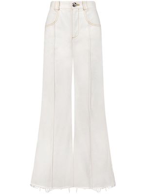 Giambattista Valli cropped wide-leg jeans - White