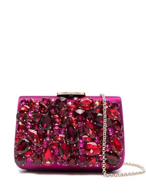 Giambattista Valli crystal-embellished clutch bag - Pink