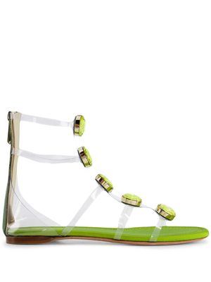 Giambattista Valli Diamond Clash flat sandals - Green