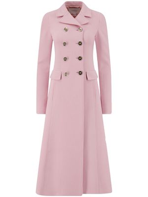 Giambattista Valli double-breasted wool crêpe coat - Pink