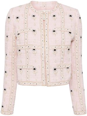 Giambattista Valli floral-jacquard jacket - Pink