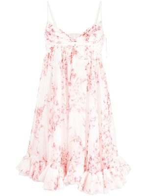 Giambattista Valli floral-print silk dress - Pink