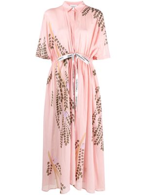 Giambattista Valli floral-print silk shirt dress - Pink