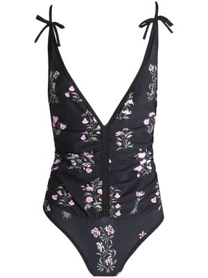 Giambattista Valli floral-print swimsuit - Black