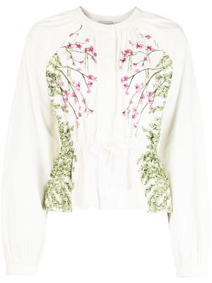 Giambattista Valli flower-print blouse - White