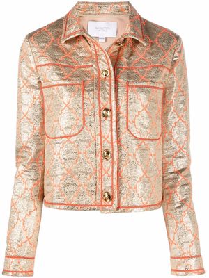 Giambattista Valli geometric-pattern button-up jacket - Neutrals