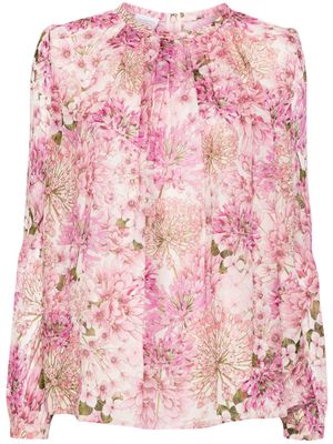 Giambattista Valli georgette-crepe floral-motif blouse - Pink