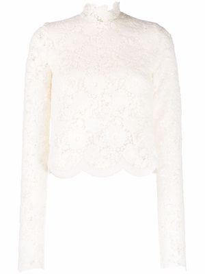 Giambattista Valli guipure-lace blouse - White