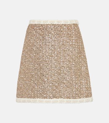 Giambattista Valli High-rise Lurex® tweed miniskirt