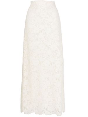Giambattista Valli lace-detail maxi skirt - White