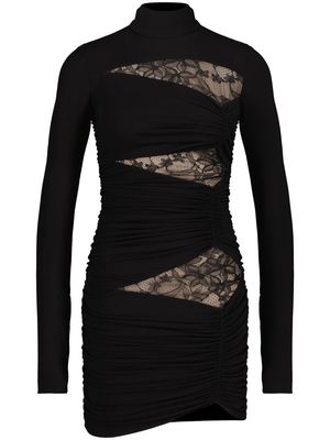 Giambattista Valli lace-panel jersey dress - Black