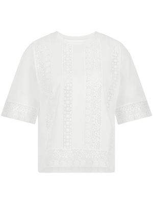 Giambattista Valli lace-panelled T-shirt - White