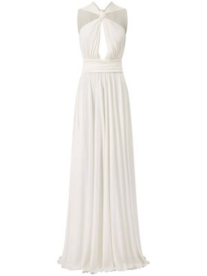Giambattista Valli Laced knot-detail maxi dress - White