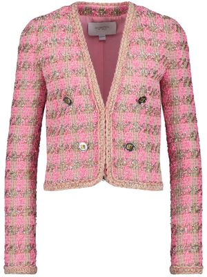 Giambattista Valli lurex tweed jacket - Pink