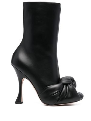 Giambattista Valli maxi bow-embellished 110mm ankle boots - Black