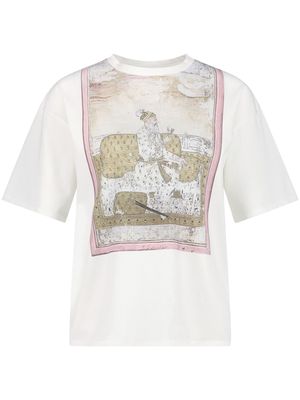 Giambattista Valli miniature-print short-sleeve T-shirt - White